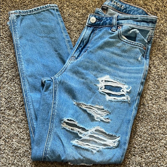 American Eagle Ripped Mom Jeans - Picture 1 of 5